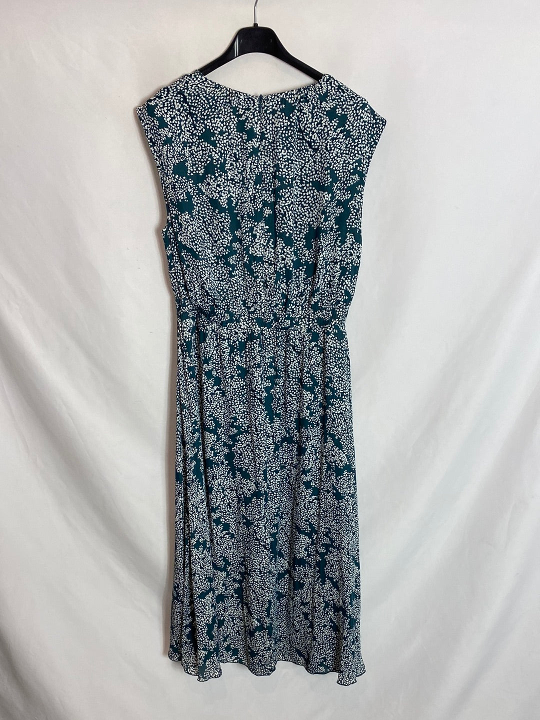 MANGO. vestido midi verde. T.S