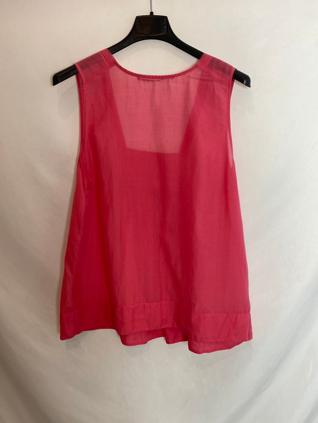 COMPTOIR DES COTONNIERS. Blusa rosa sin mangas. T.M