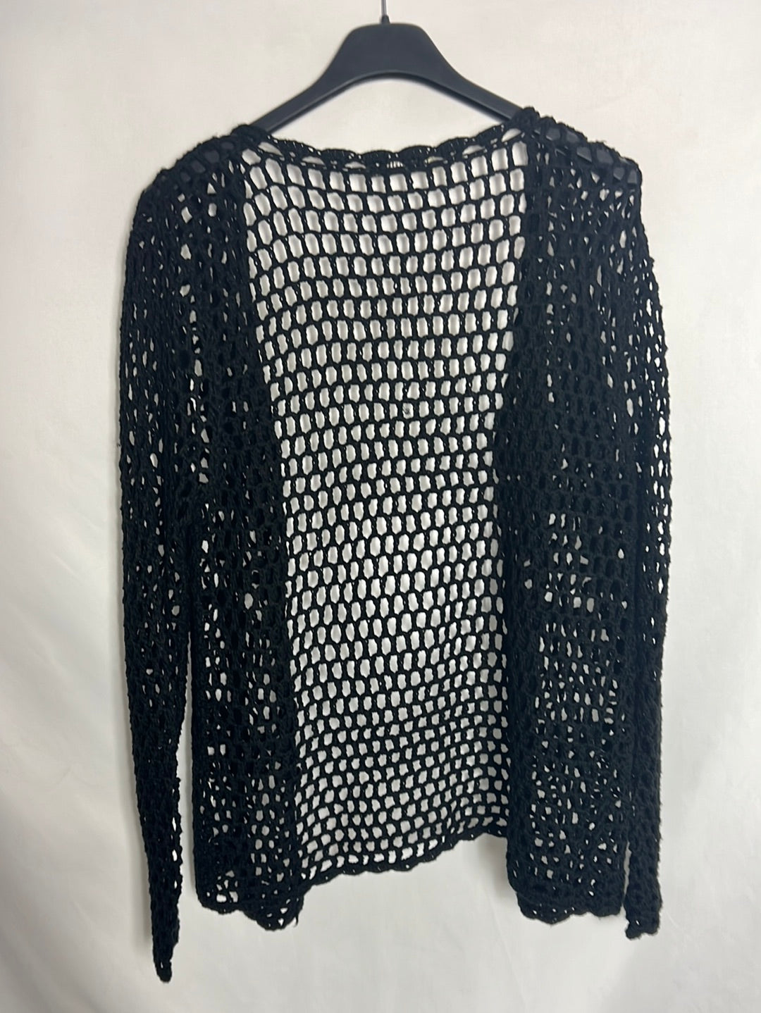 RENMODA. Black wide knit cardigan. TM/L