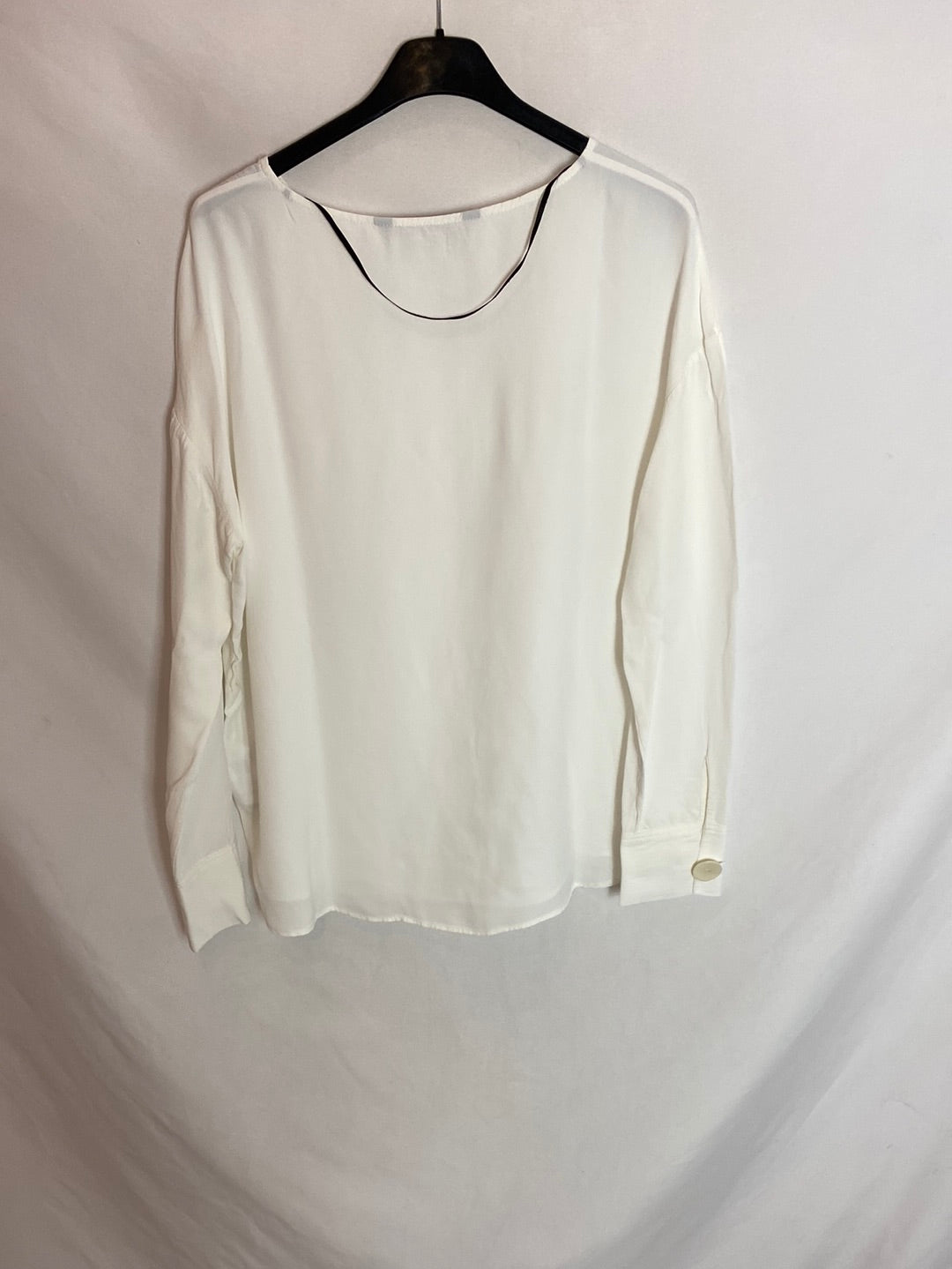 ZARA. Blusa blanca básica T.xs