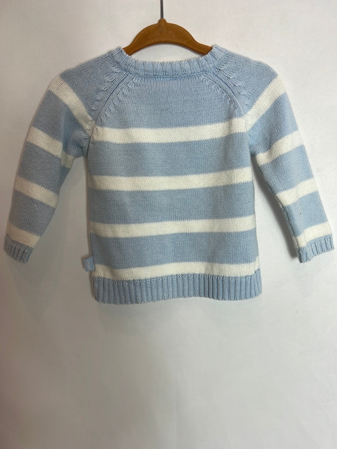 ZARA. Jersey azul punto rayas T.3-6 meses
