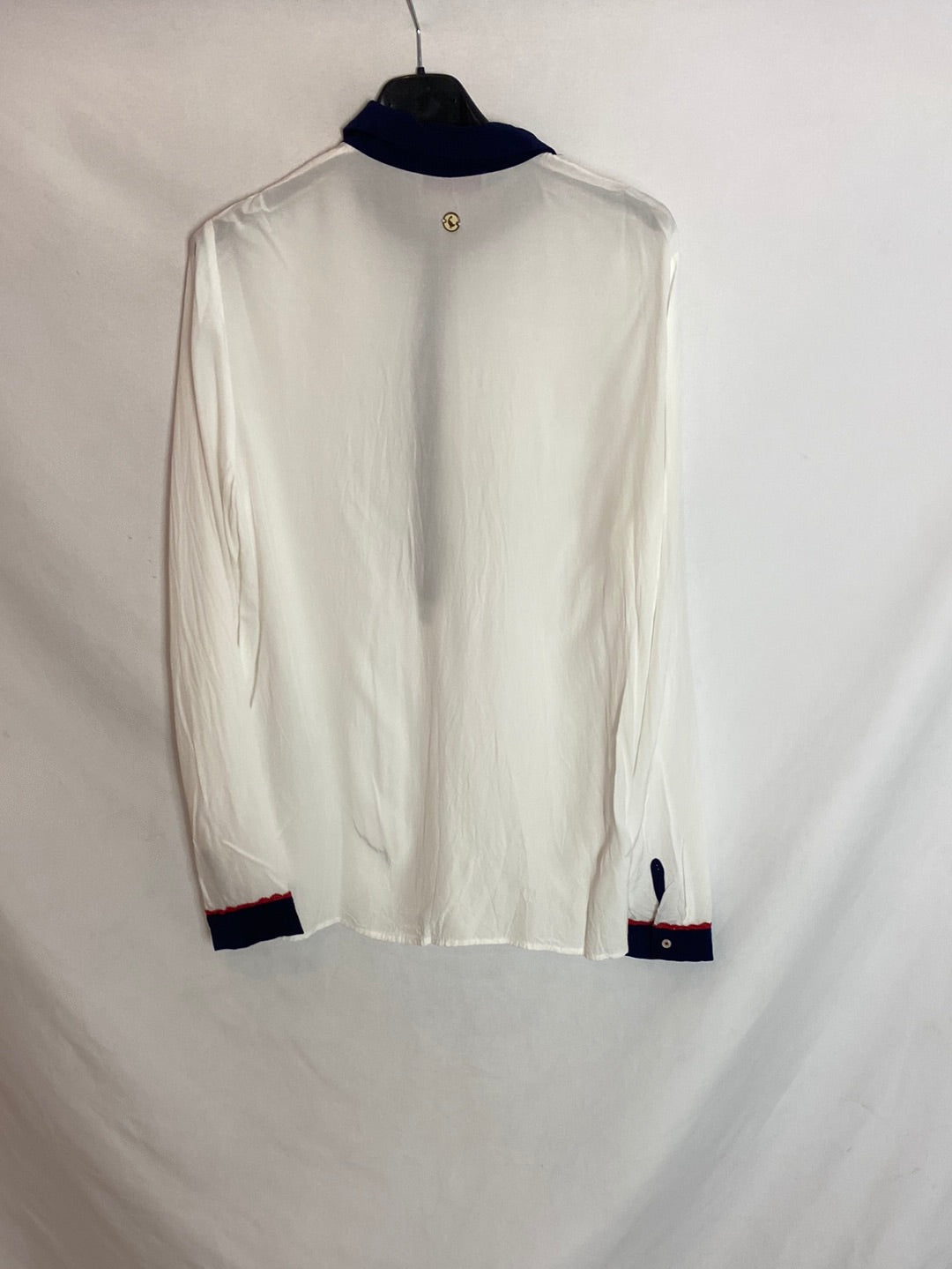 EL GANSO. Blusa blanca polera T.l