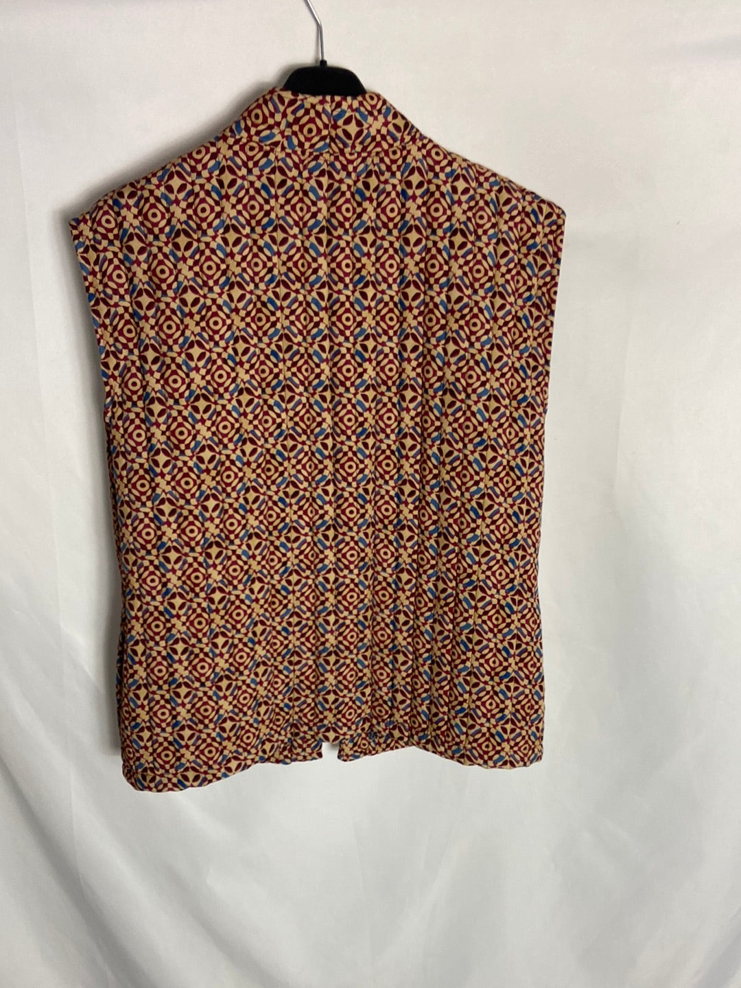 OLA SIN H. Chaleco beige estampado T.u(s)