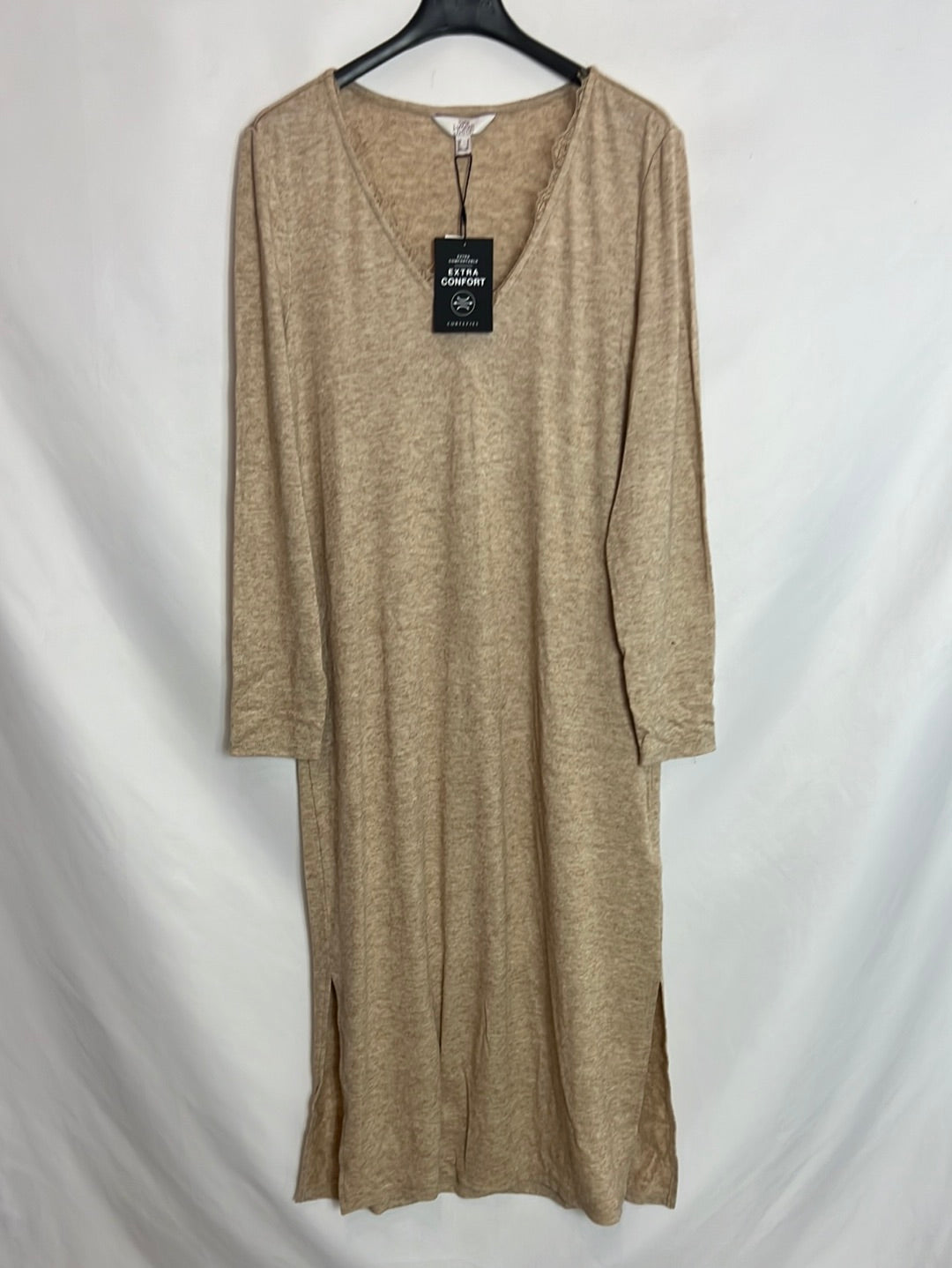 CORTEFIEL. Mottled beige midi knit dress. TS Hibuy market CORTEFIEL. Mottled beige midi knit dress. TS Hibuy market