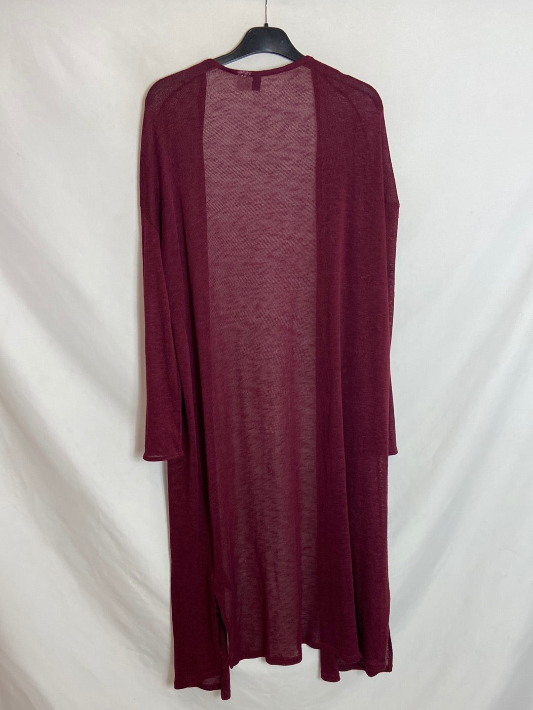 H&M. Cárdigan largo burdeos T.S