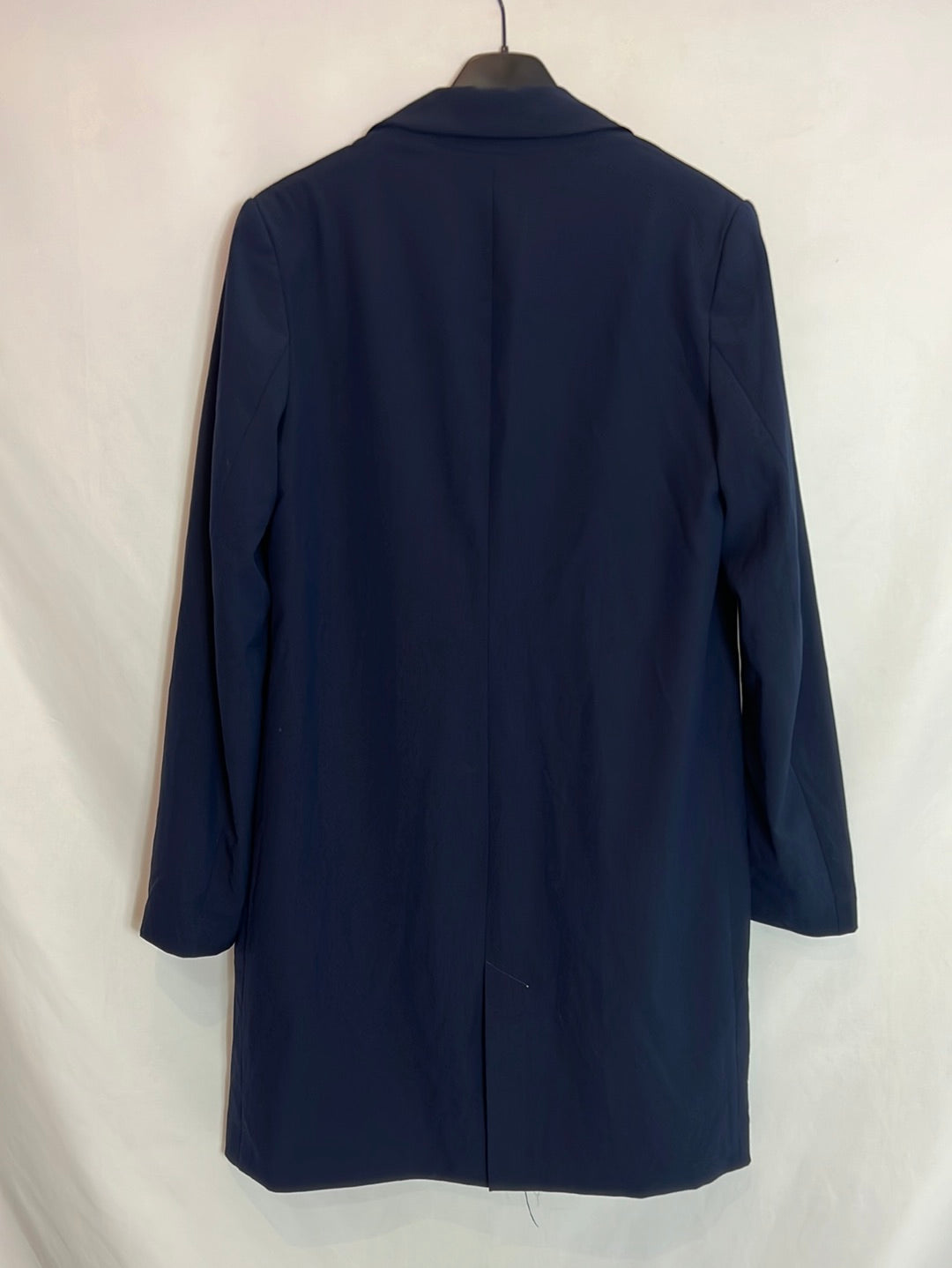 STRADIVARIUS. Abrigo fino azul marino T.s