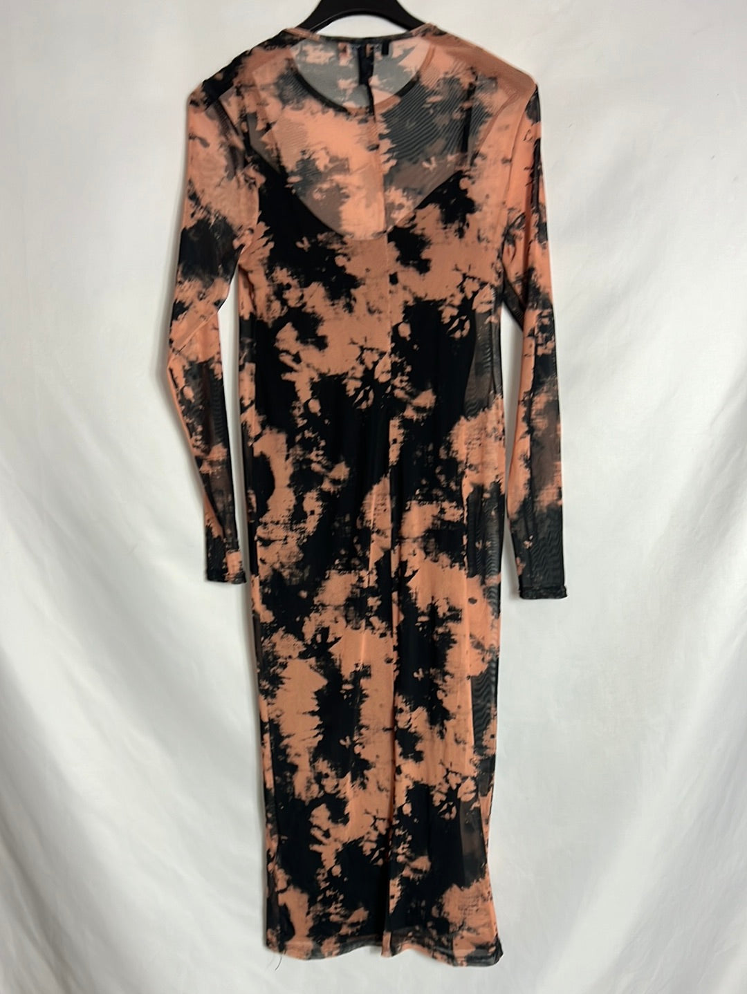 NEW LOOK. Vestido midi tul elástico tie dye. T S