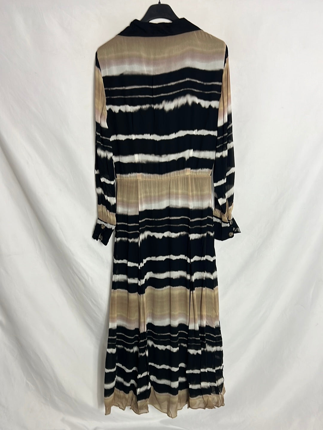 MASSIMO DUTTI. Long tie-dye shirt dress. Size 36