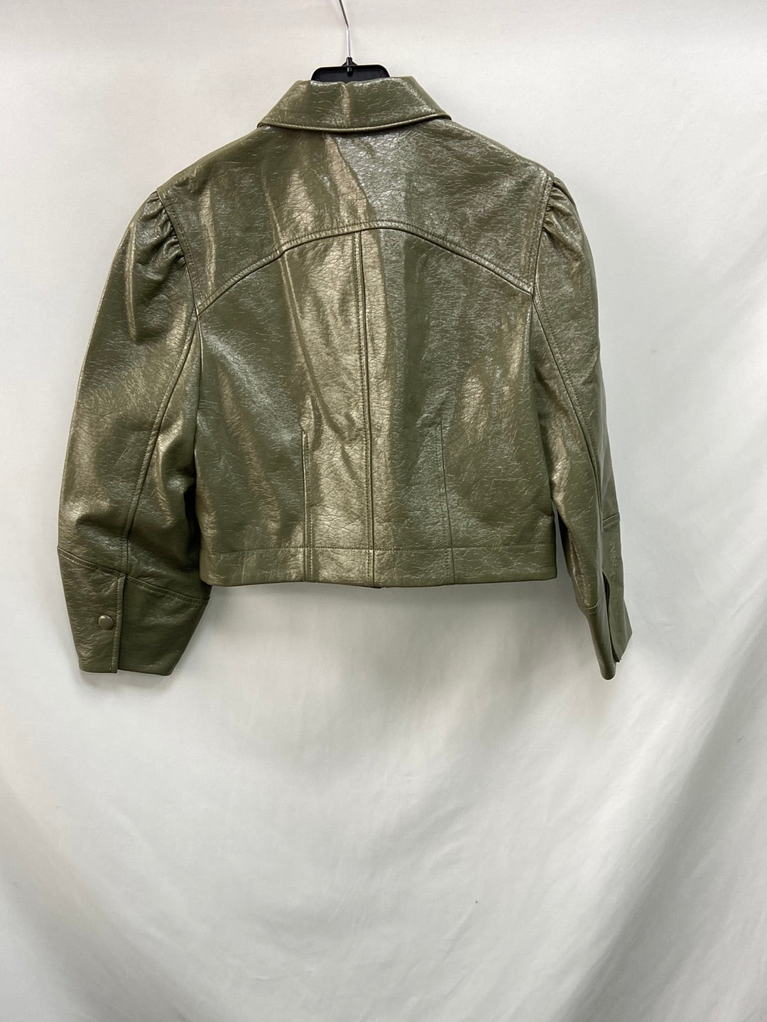 REBECCA TAYLOR .Chaqueta verde polipiel vinilo T.4 (s)