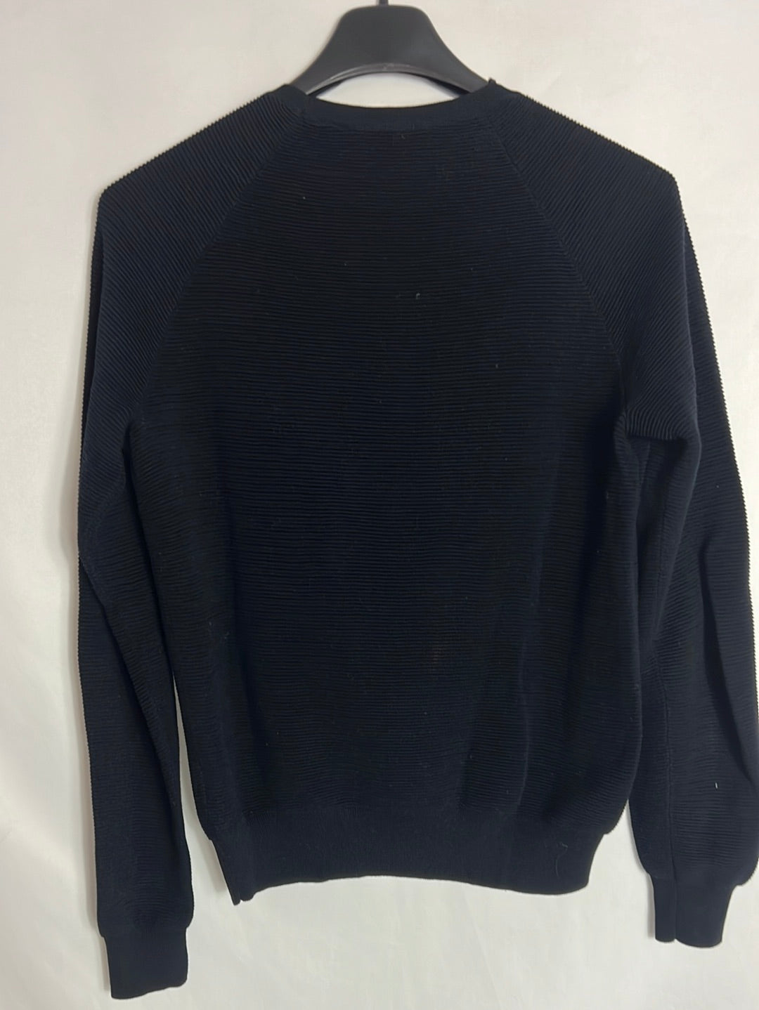 COS. Jersey algodón azul textura. T S