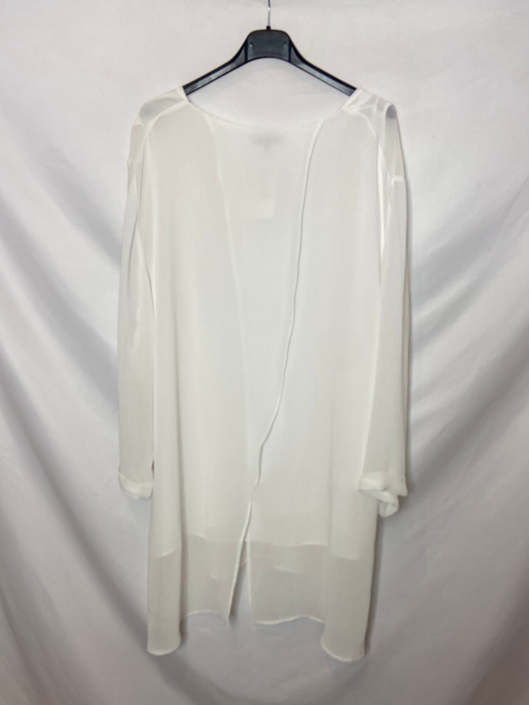 FESTA. White long-sleeved blouse, size 50