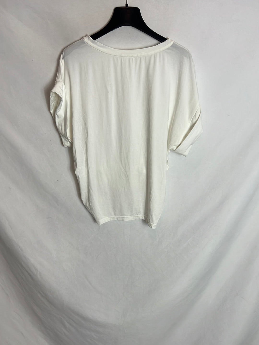 SHEIN. Camiseta fruncida blanca. T.S