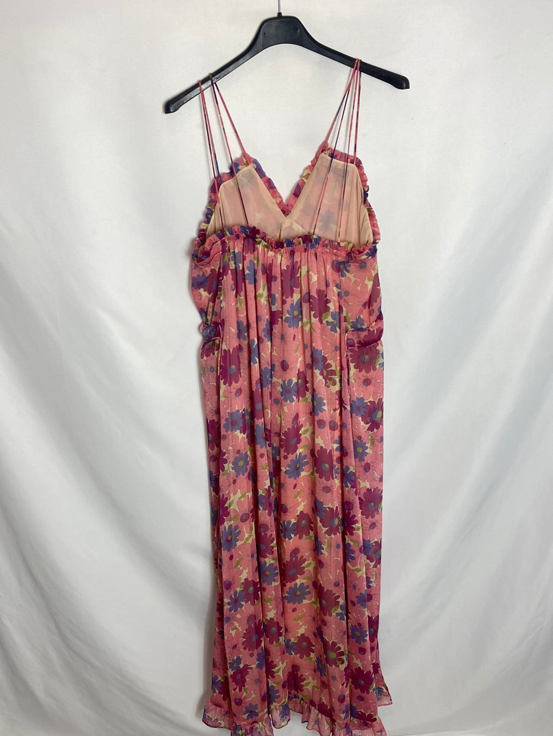 MANGO. Vestido largo de tirantes T..L