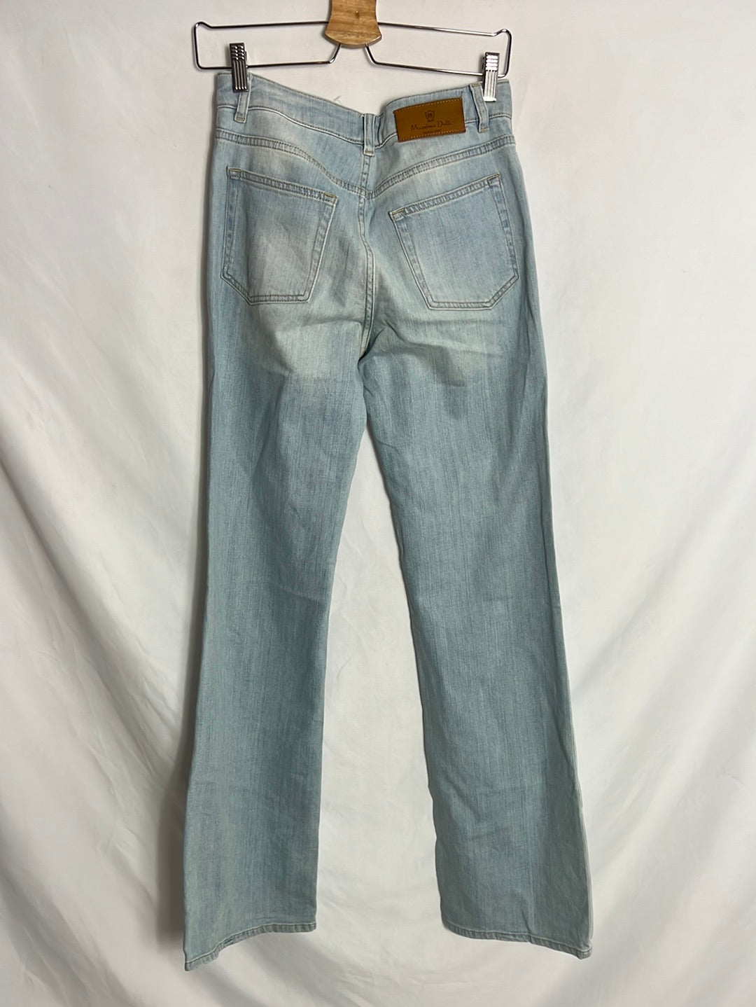 MASSIMO DUTTI. Light-weight wide-leg denim trousers. Size 36
