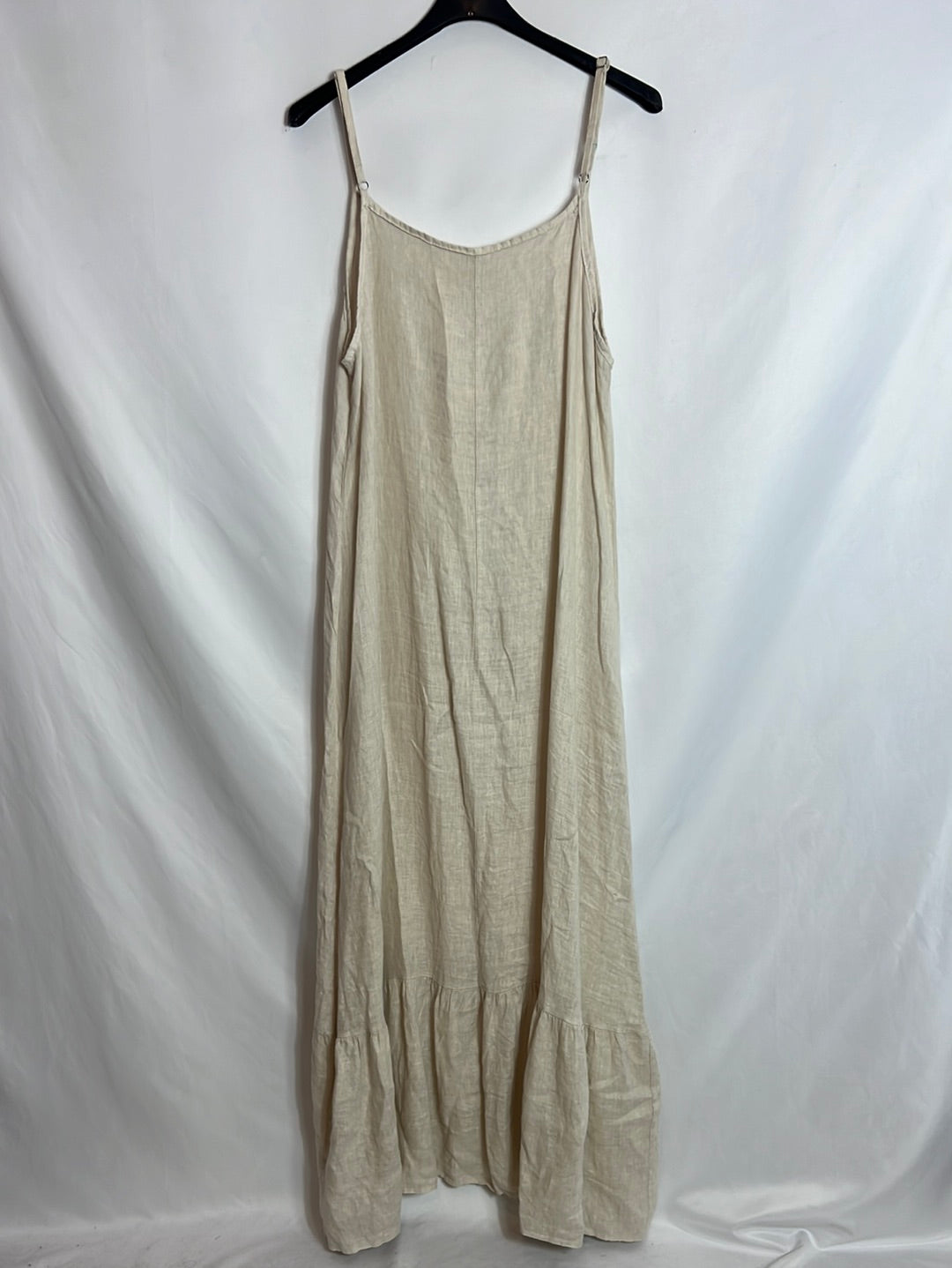 OTHERS. Long beige linen-effect dress. TS/M