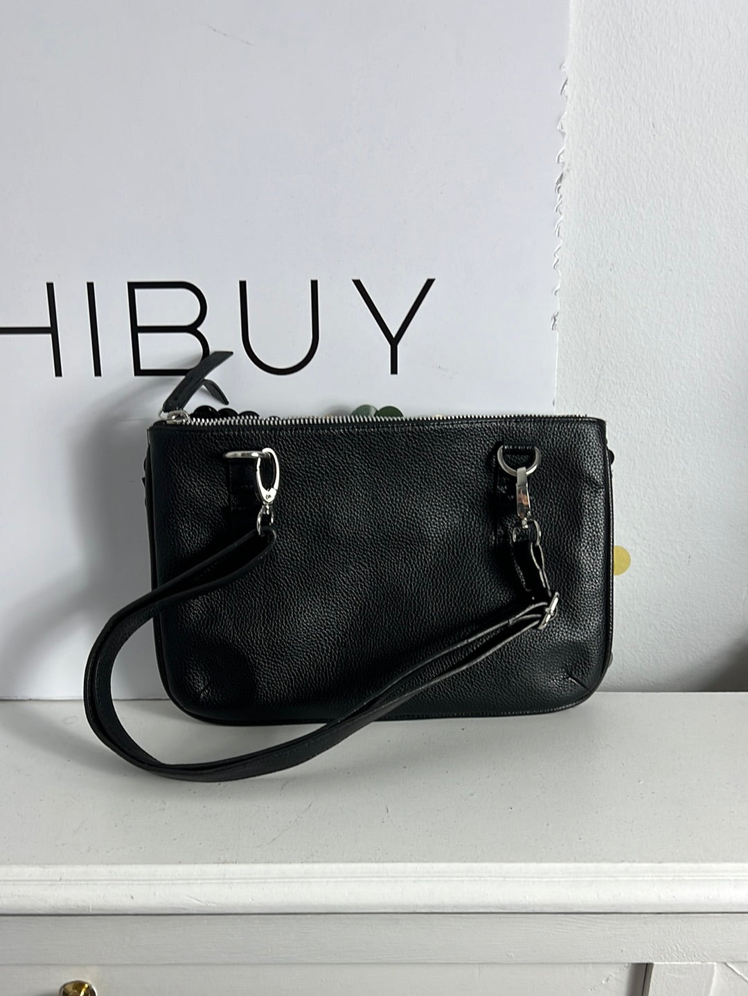 ZARA. Black bag with colorful sequins