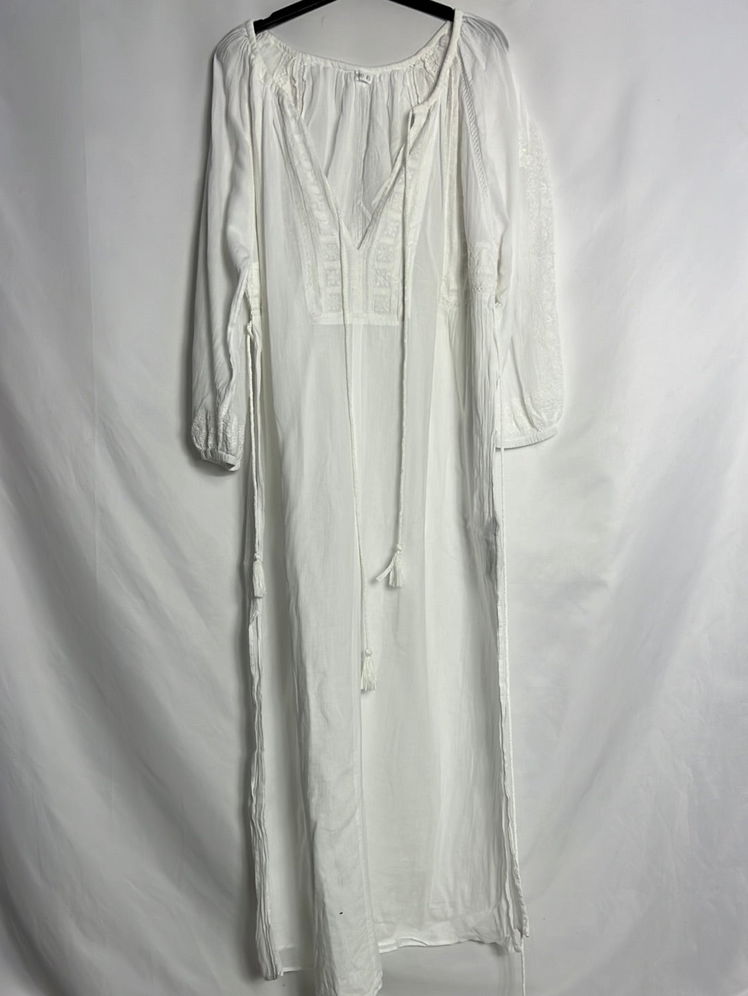 OYSHO. Vestido blanco estilo kaftán. T S/M – Hibuy market