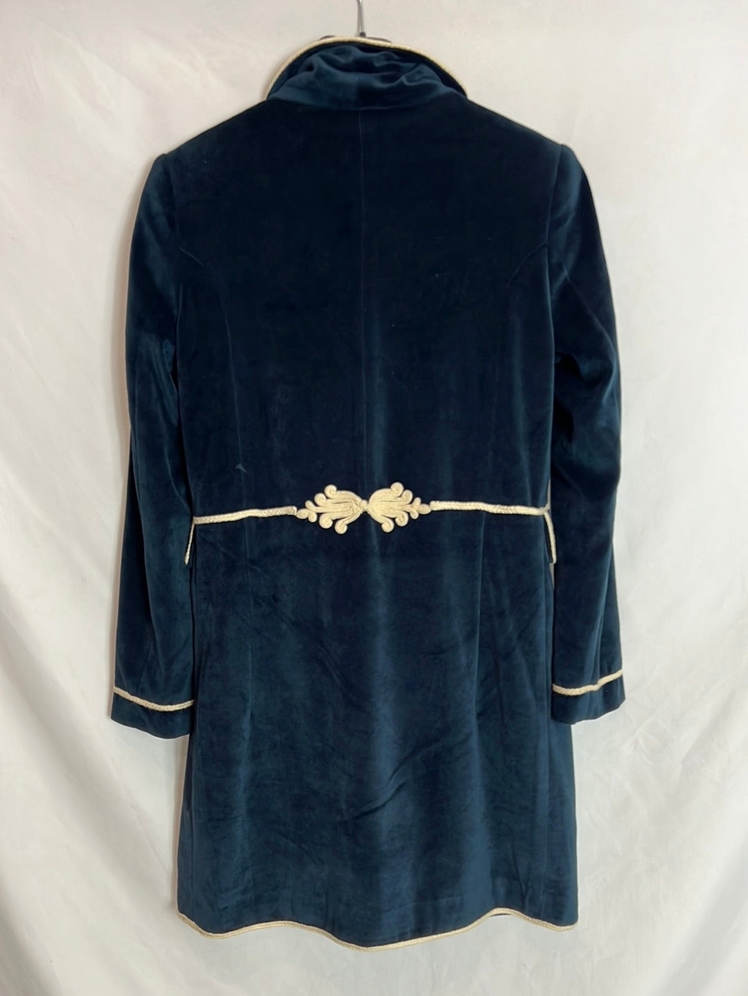 FLAMENCO. Abrigo azul terciopelo T.s