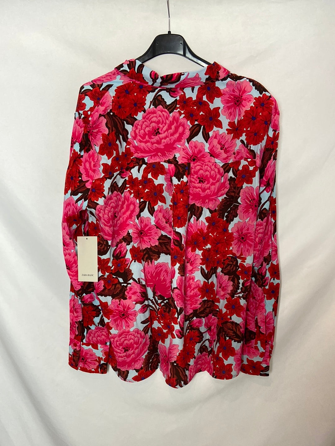 ZARA. Camisa estampado flores T. XL