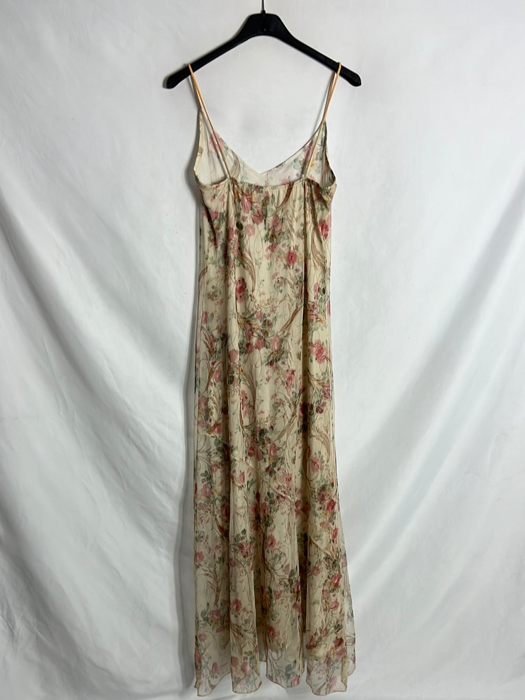 OTRAS. Vestido largo tul flores. T 1 (S)