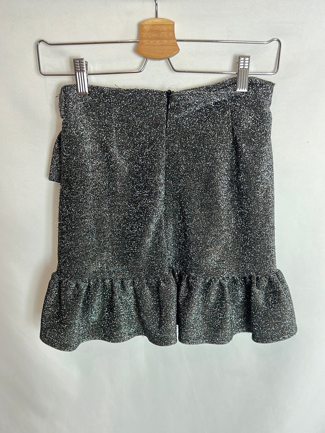 LOAVIES. Silver short skirt T.xs