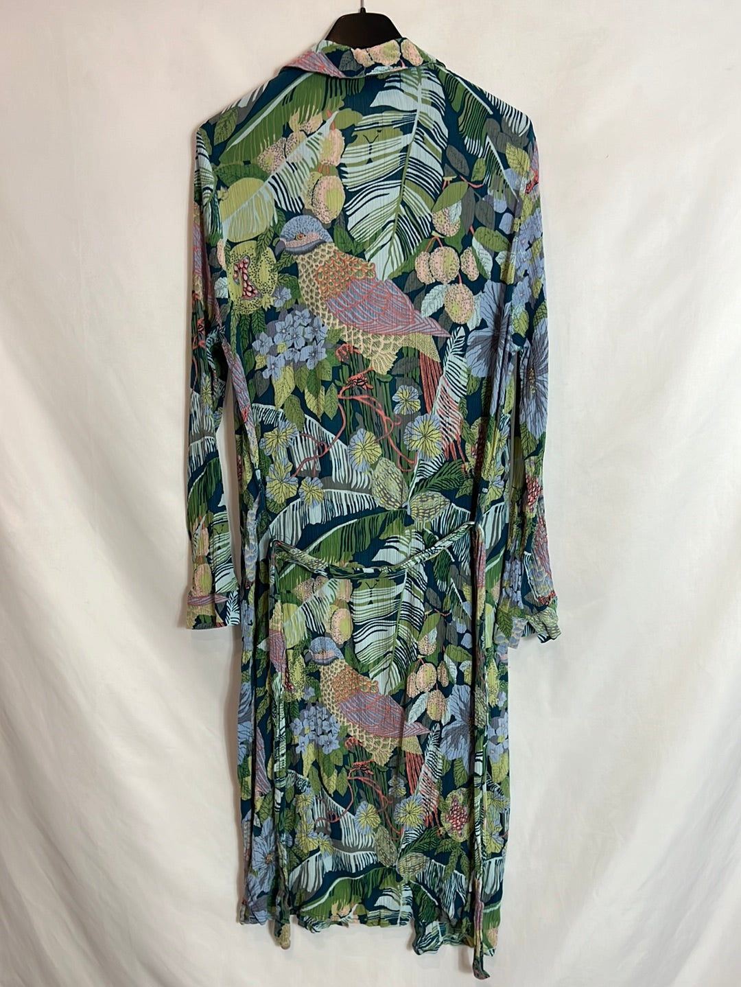 WOMEN´S SECRET. Kimono/bata flores abotonado. T S