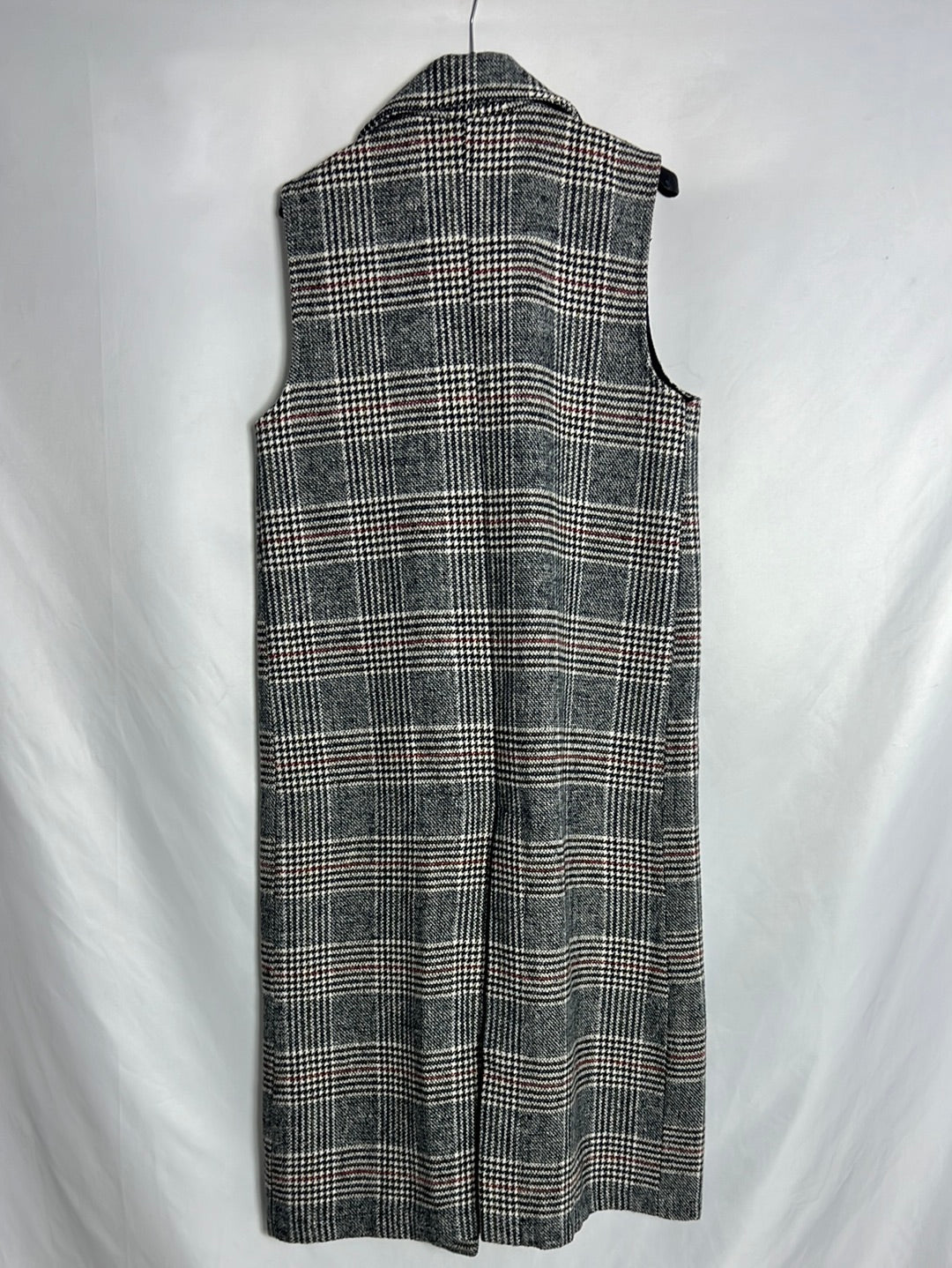 ZÚA. Chaleco largo pata de gallo. TU