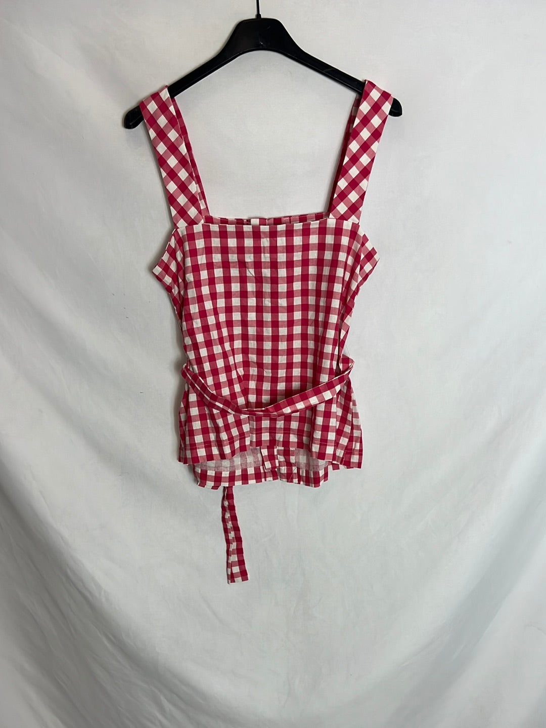 MANGO. Top cuadros vichy T.XS