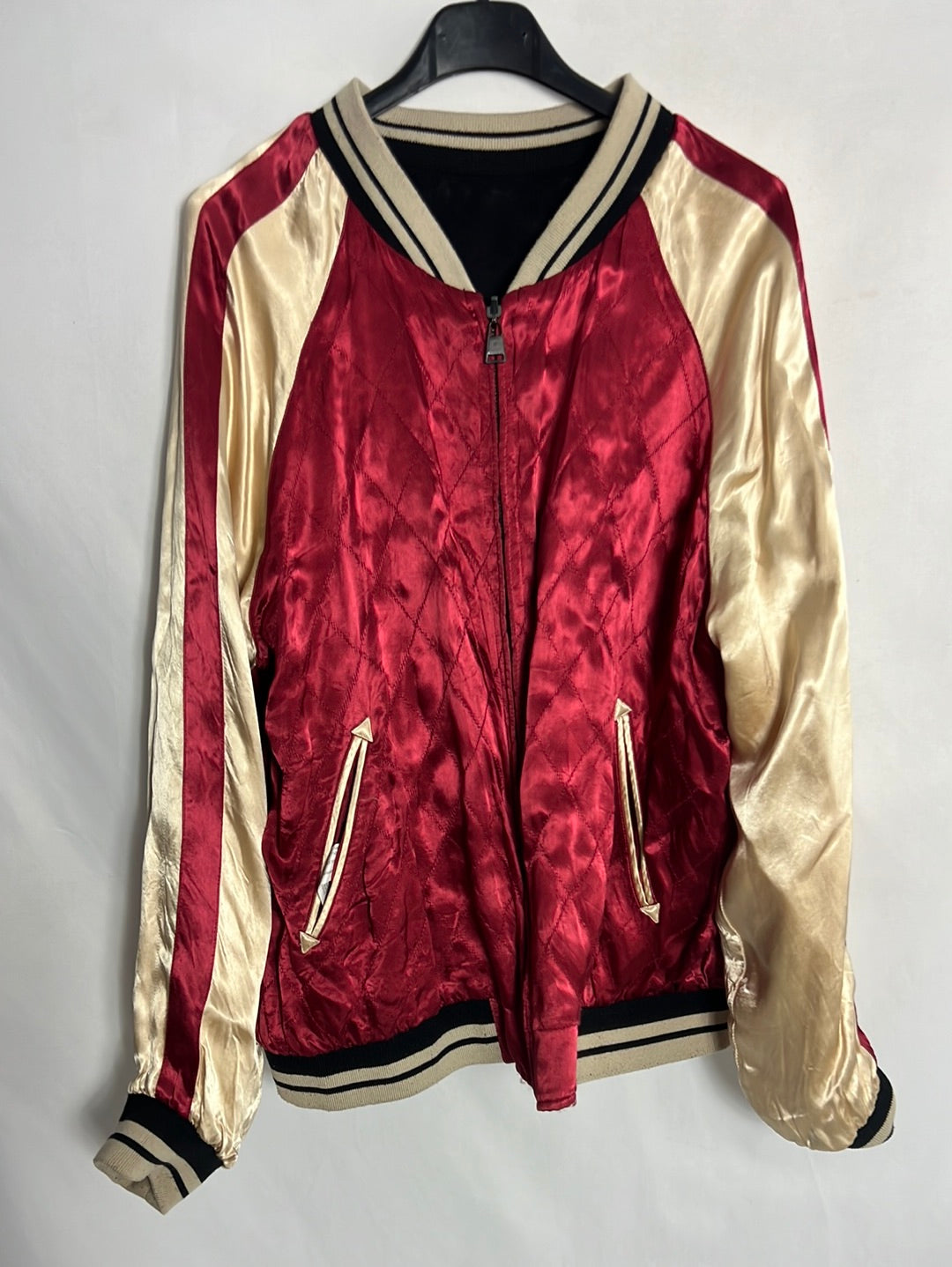ZARA. Reversible satin bomber jacket. TM