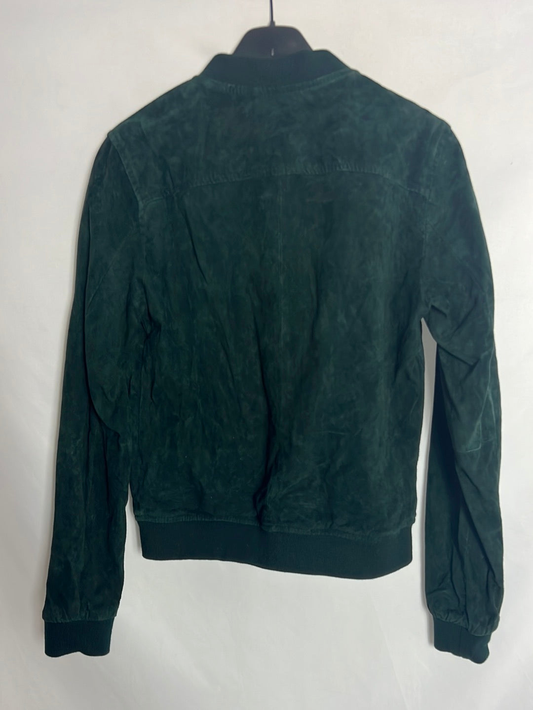STRADIVARIUS. Chaqueta piel verde. T S