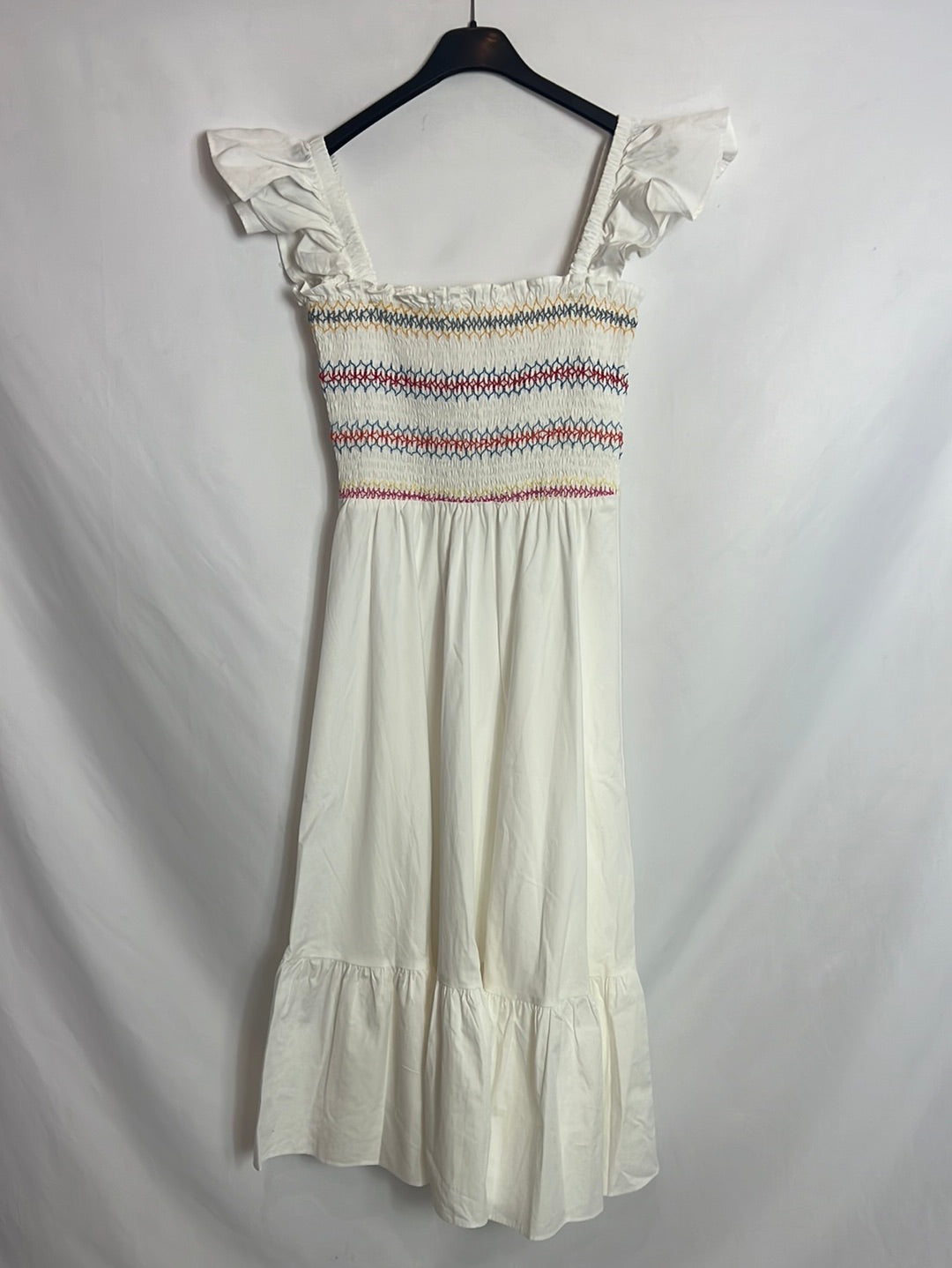 OTHERS. White honeycomb midi dress. TS