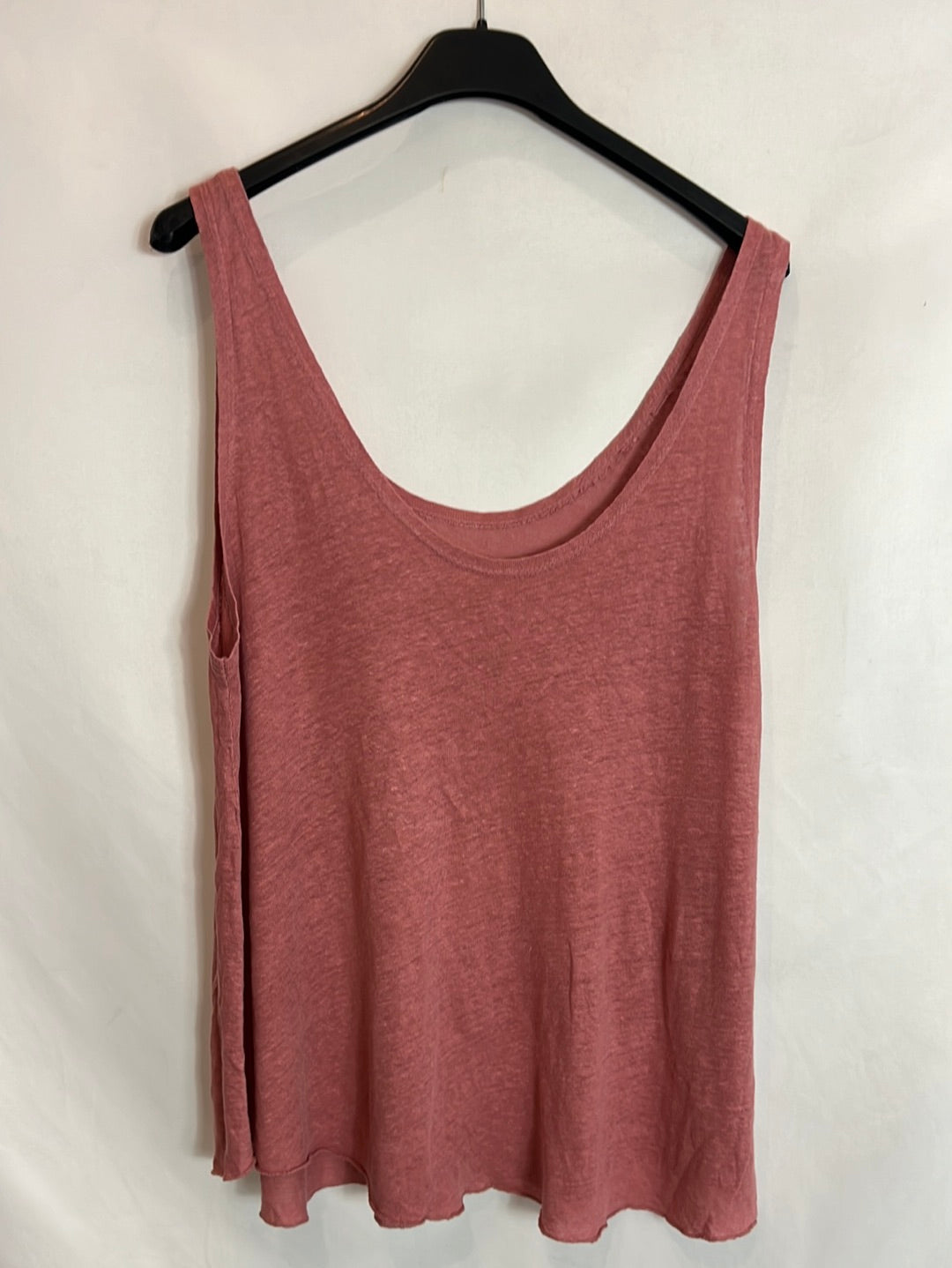 OTRAS. Top lino rosa palo. T M/L