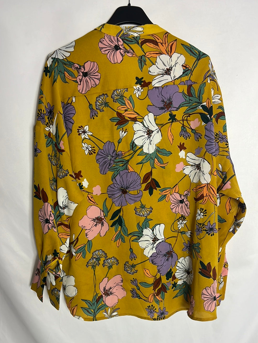 MULAYA. Flowy mustard floral blouse. TS