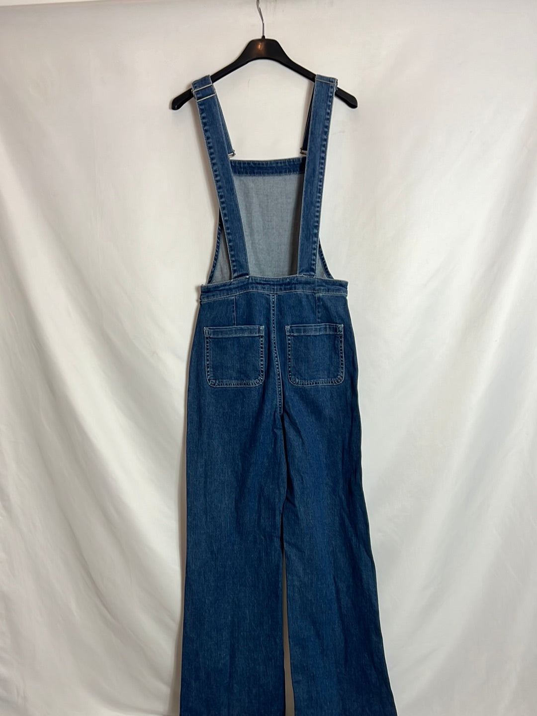 ZARA. Denim dungarees with waist detail. XS