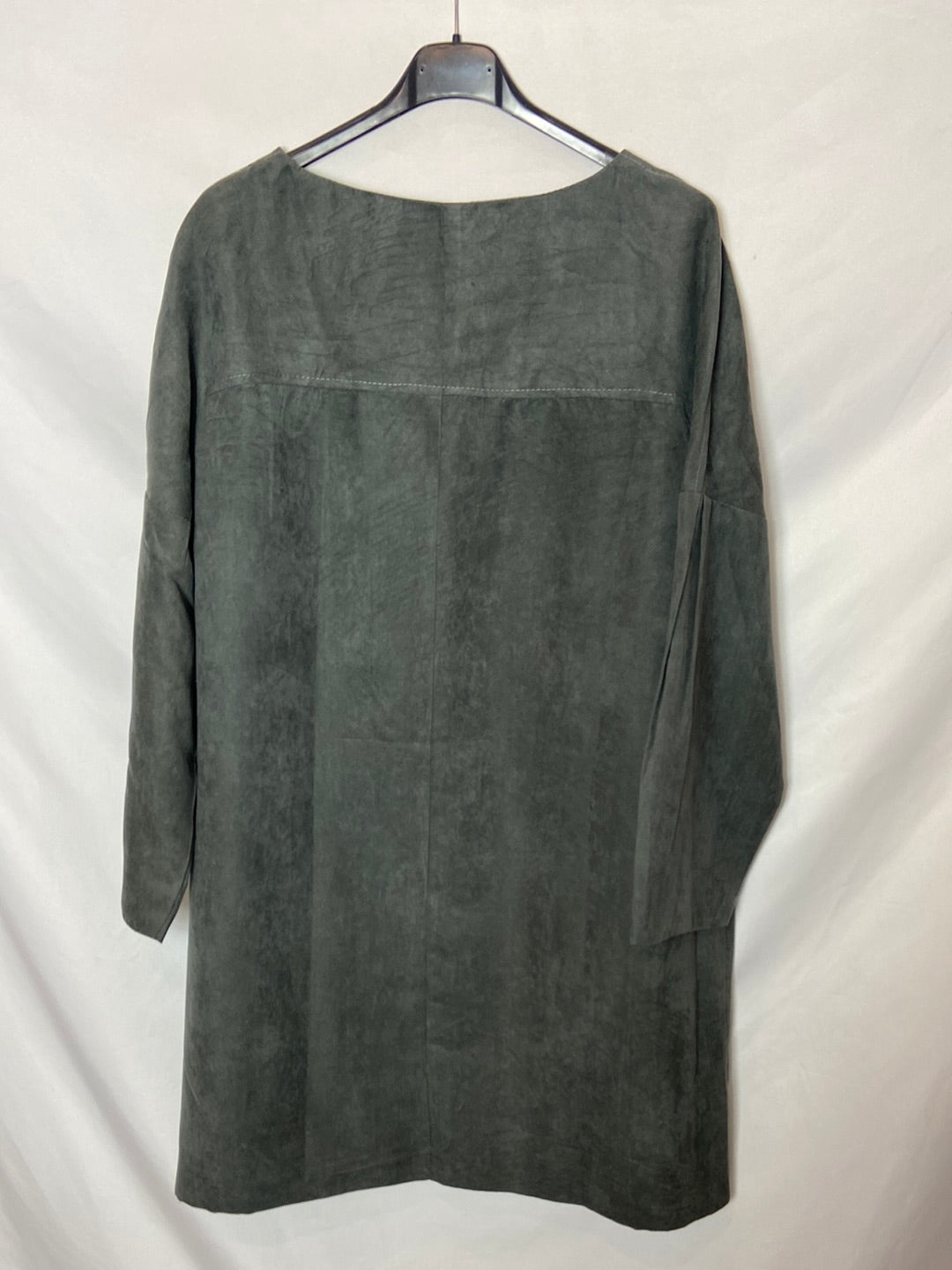 4X4. Grey faux fur coat, size 48