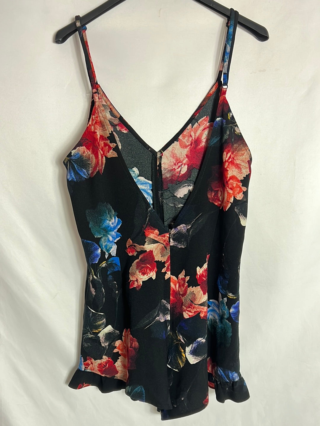 PULL&BEAR. Mono corto negro estampado. T M