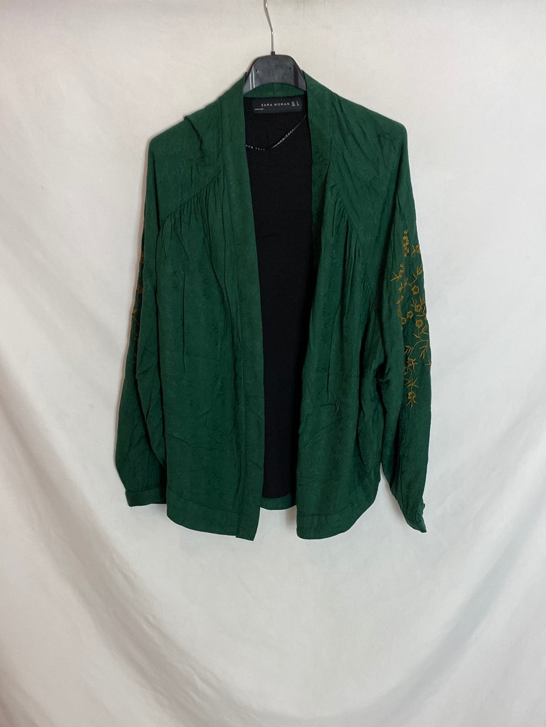 Green embroidered kimono Tm