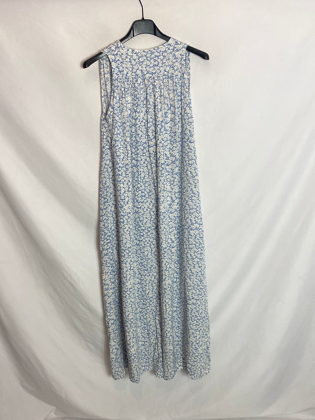 MANGO. Vestido midi camisero flores. T.XS