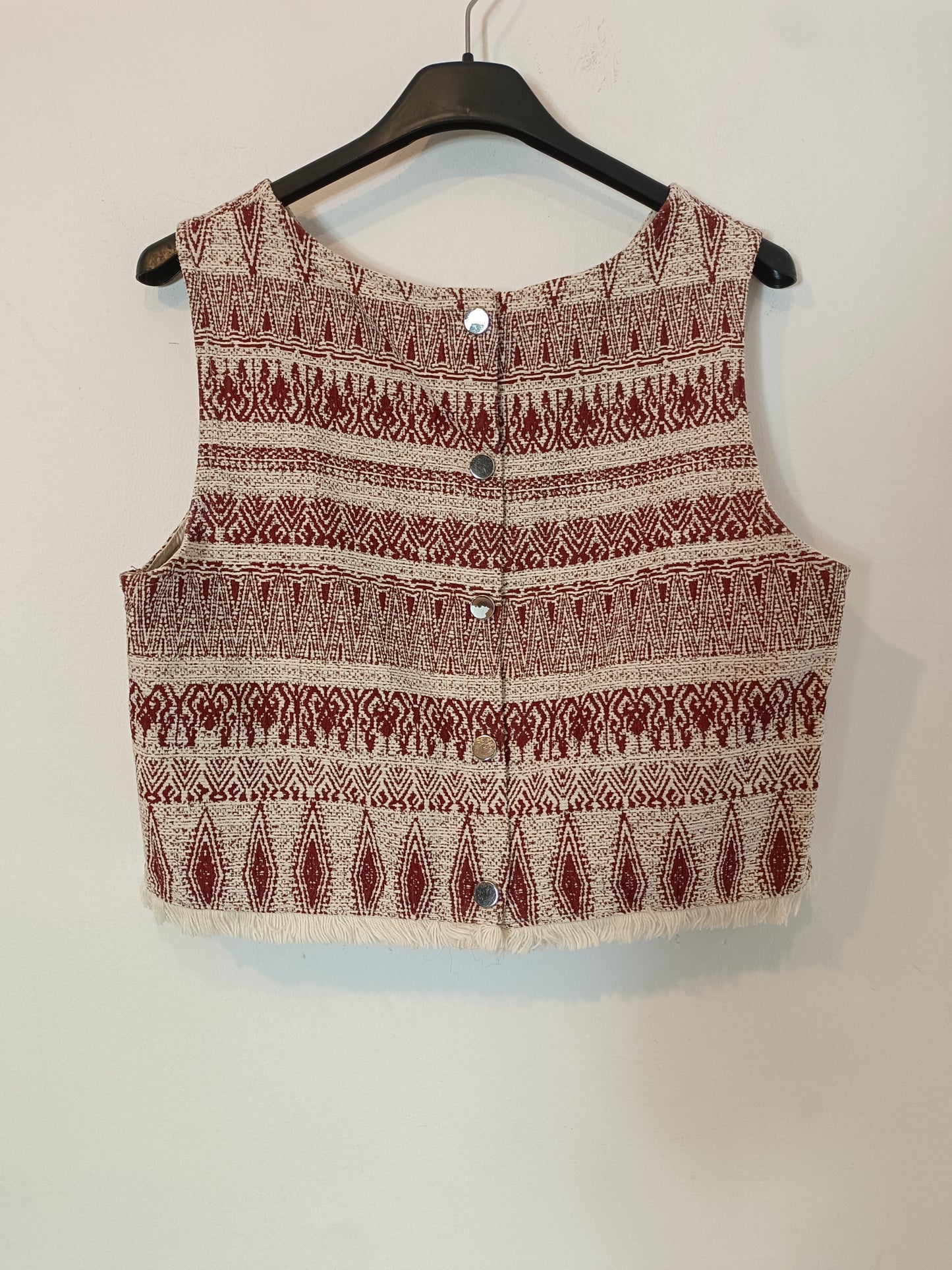 MANGO. Textured printed top Tm