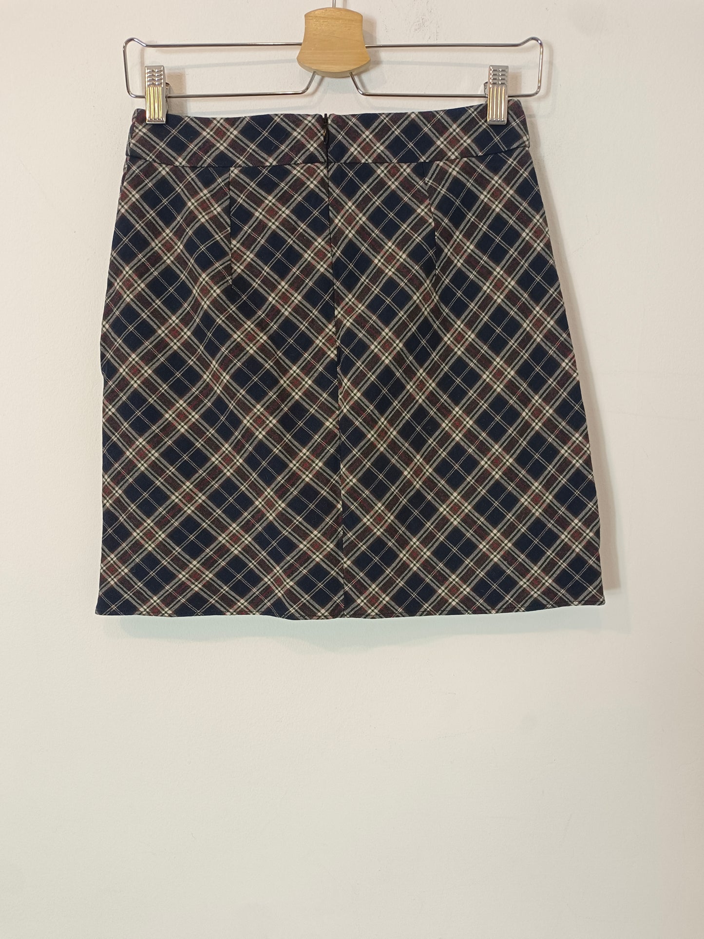 ESE O ESE. Falda corta azul cuadros T.s