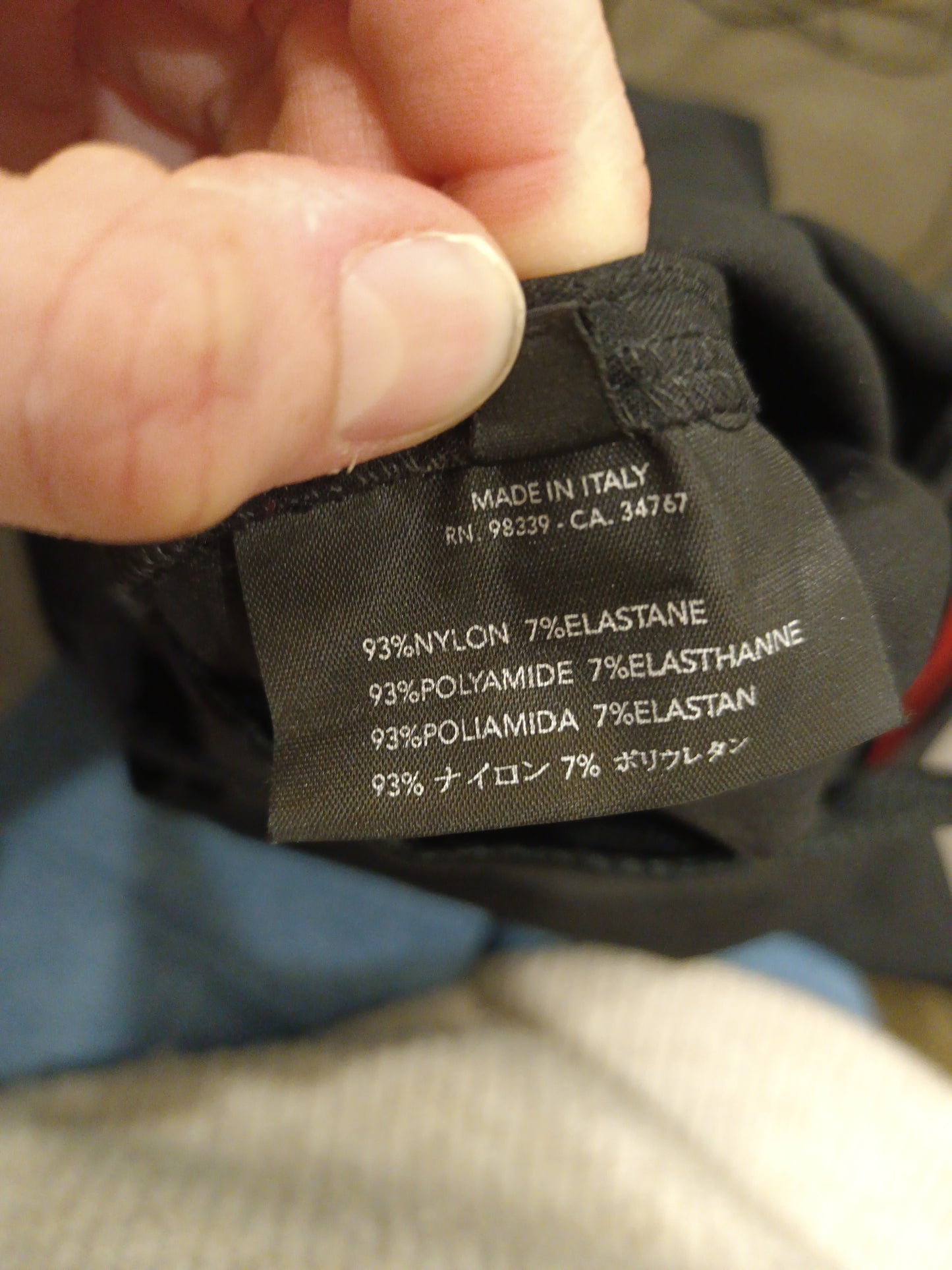 PRADA. Black Lycra trousers, size 38