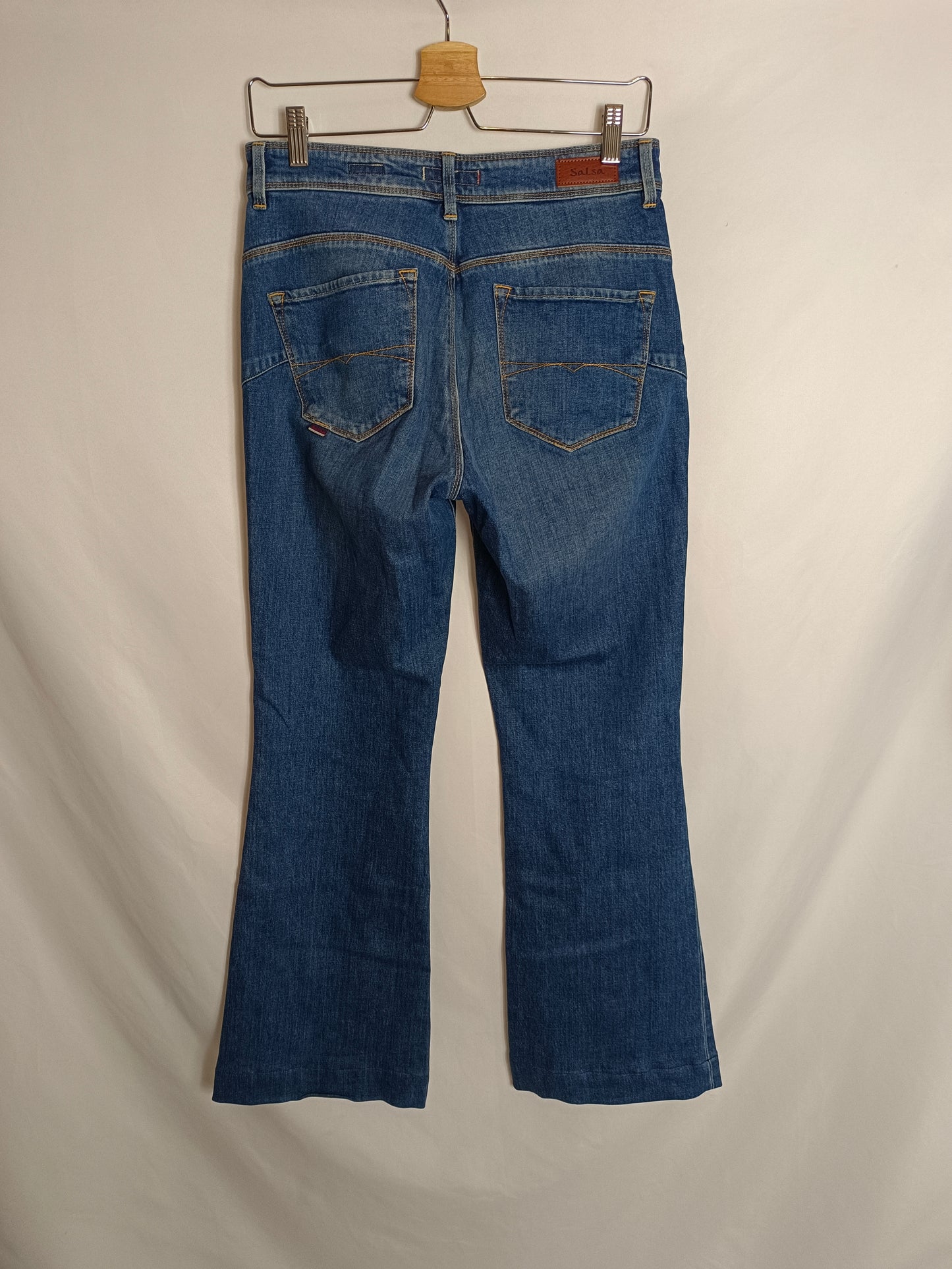 SALSA. Flared denim trousers S.37(38)
