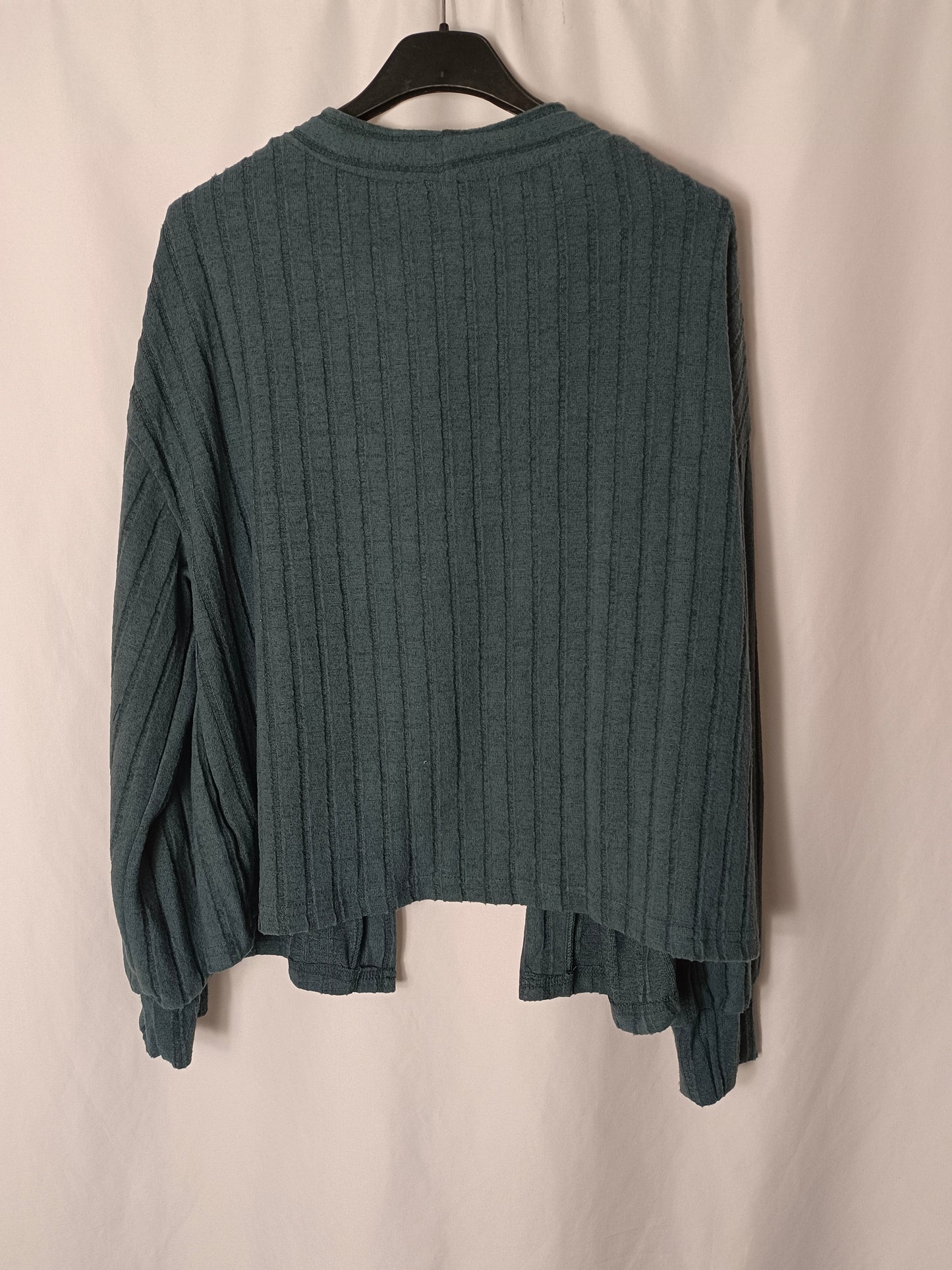 OTRAS. Chaqueta canalé verde T.m