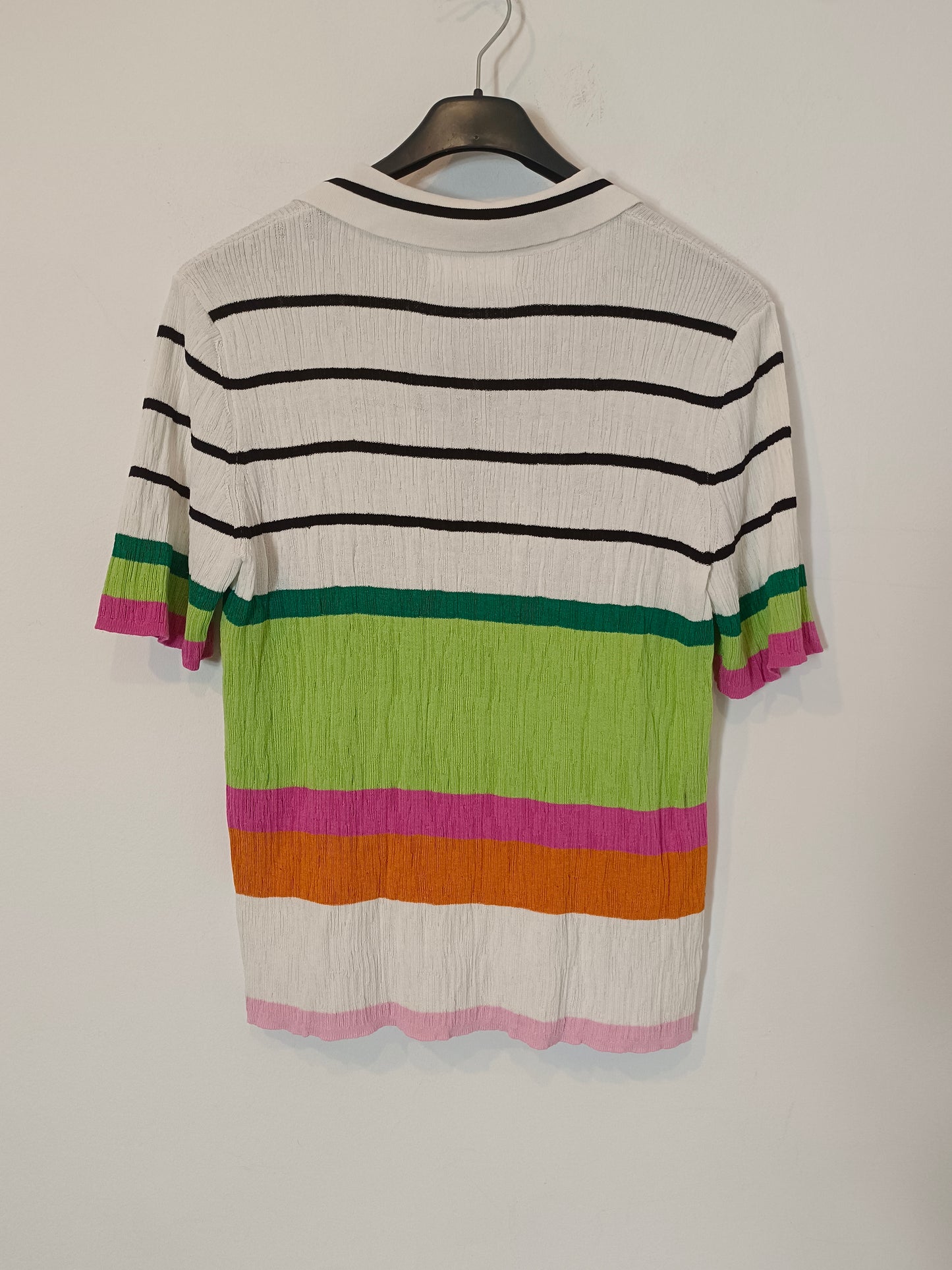 MANGO. Striped polo top with colors Tl