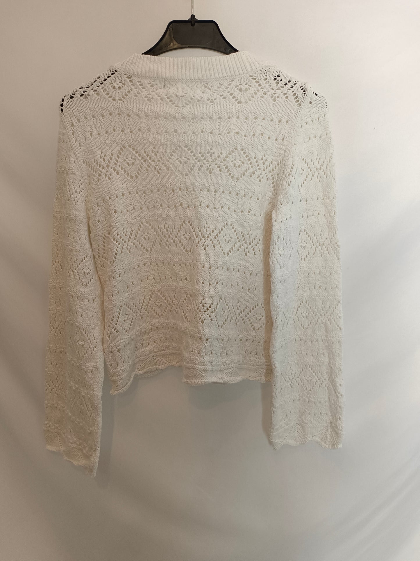 LEFTIES. White die-cut cardigan T.xs