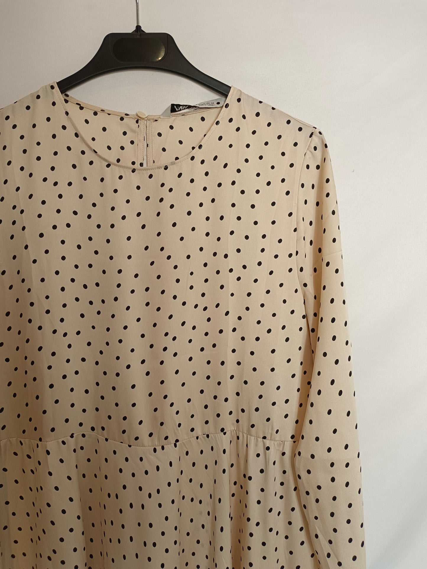 ZARA. Vestido midi lunares T.xs