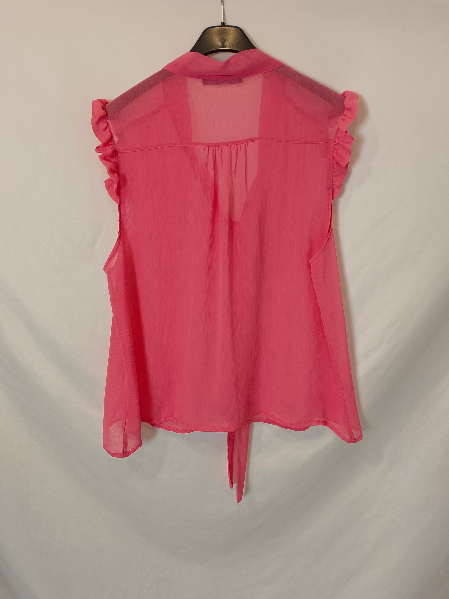 PRIMARK. Pink semi-sheer blouse, size 46