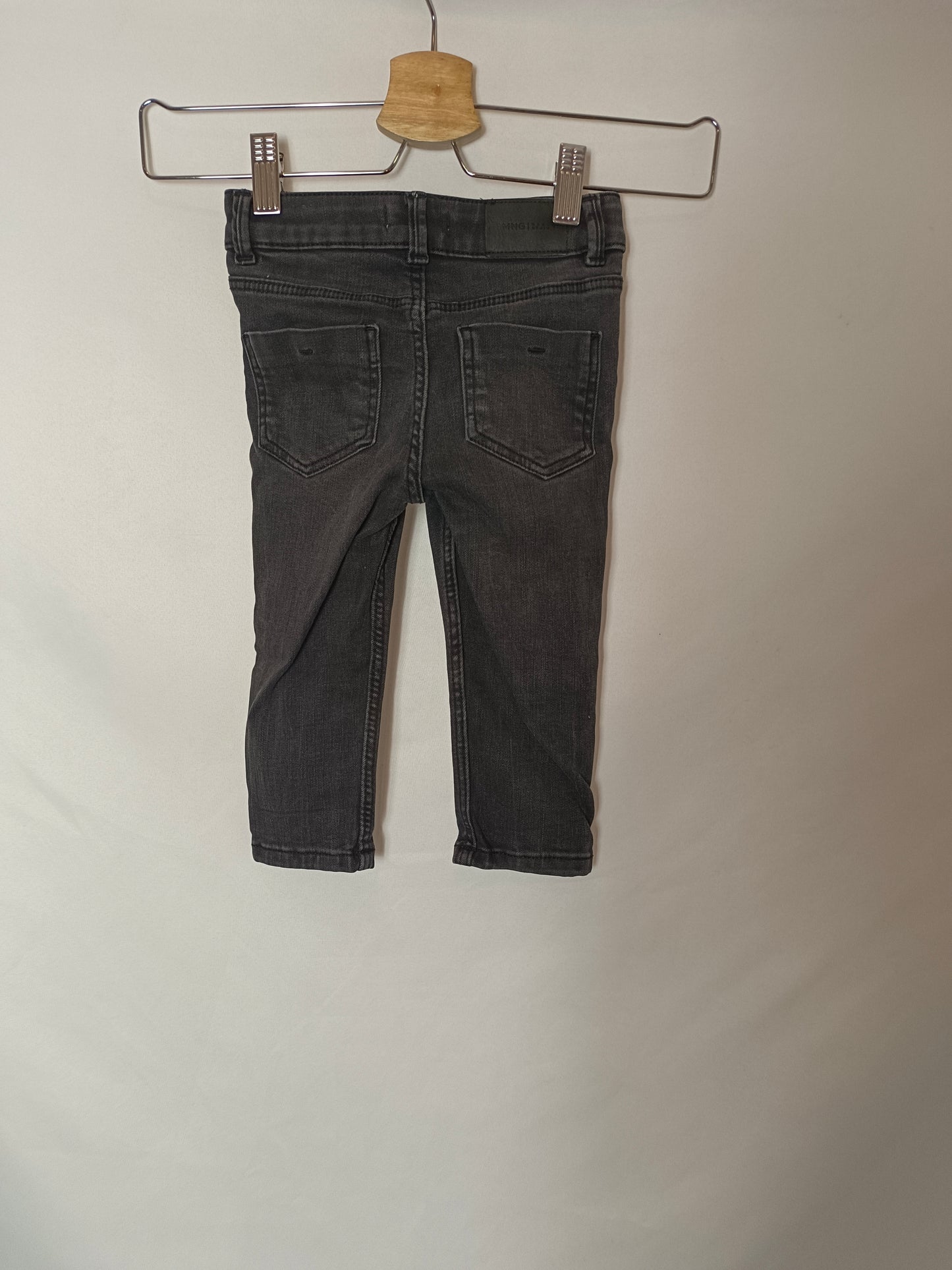 ZARA. Black denim trousers, size 12-18 months
