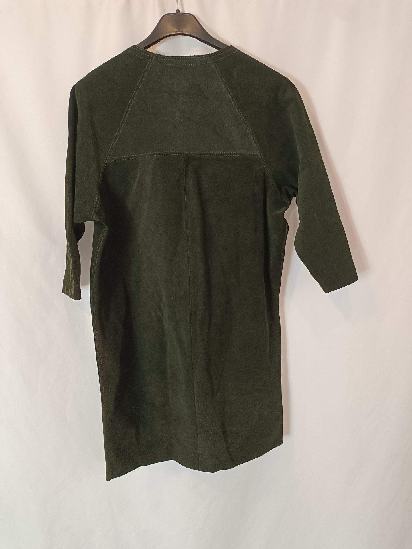 ISABEL MARANT ETOILÉ. Vestido corto negro piel T.36