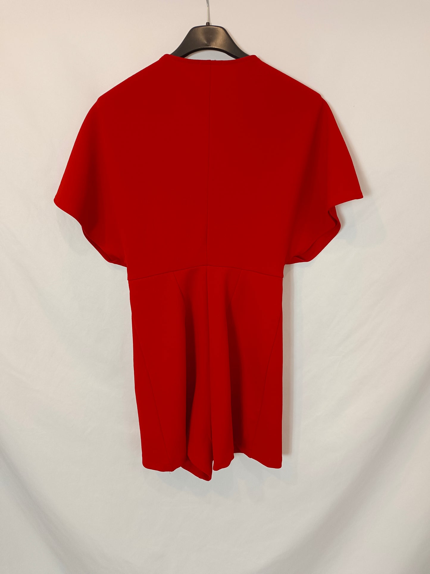 BERSHKA. Stretch red jumpsuit T.xs